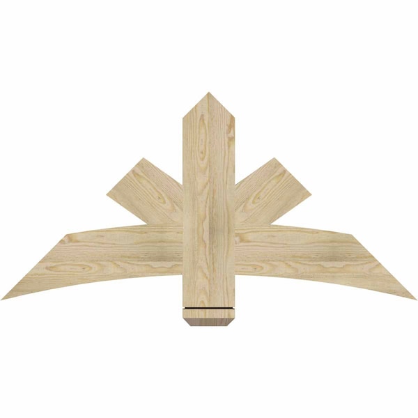 Ekena Millwork Alberta Rough Sawn Timber Gable Bracket, Douglas Fir, 48"W x 24"H x 2"D x 6"F, 12/12 Pitch GBW048X24X0206ALB00RDF - main